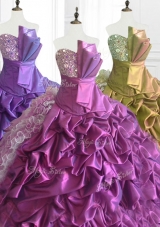 Fashionable Strapless Pick Ups Quinceanera Dresses with Sequins and Ruffles