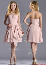 Lovely Sweetheart Chiffon Beaded Prom Dress in Light Pink