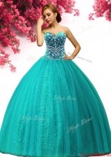 New Arrivals Beaded Quinceanera Dress in Turquoise for Spring