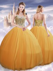 Colorful Sleeveless Lace Up Floor Length Beading Quinceanera Gowns