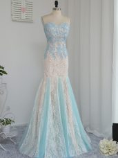 Luxurious Mermaid Prom Dresses Multi-color Sweetheart Tulle Sleeveless Floor Length Zipper