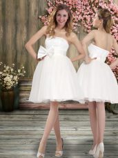 Off The Shoulder Sleeveless Backless Wedding Dress White Chiffon