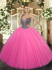 Sleeveless Beading Lace Up Sweet 16 Quinceanera Dress