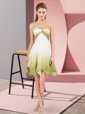 Multi-color Sleeveless Beading Asymmetrical Dress for Prom
