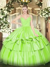 Smart Sleeveless Taffeta Zipper Sweet 16 Dresses for Military Ball and Sweet 16 and Quinceanera