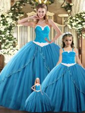 Sleeveless Floor Length Ruching Lace Up Quinceanera Dress with Teal