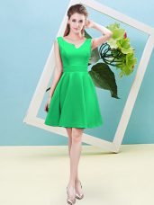 Vintage Mini Length Green Wedding Guest Dresses Asymmetric Sleeveless Zipper