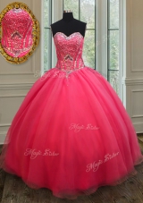 Captivating Floor Length Ball Gowns Sleeveless Coral Red Vestidos de Quinceanera Lace Up