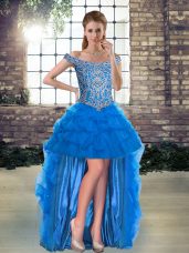 Admirable Sleeveless Beading and Pick Ups Lace Up Prom Homecoming Dress