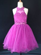 Sleeveless Beading and Lace Lace Up Flower Girl Dresses for Less