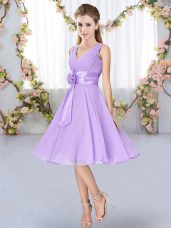 Fabulous Sleeveless Hand Made Flower Lace Up Court Dresses for Sweet 16