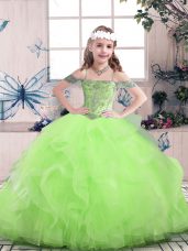 Attractive Sleeveless Tulle Lace Up Party Dresses for Party and Sweet 16 and Wedding Party
