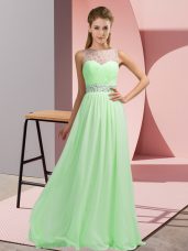 Vintage Sleeveless Chiffon Backless Prom Dress for Prom and Party