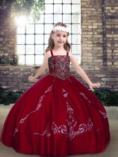Sleeveless Beading Lace Up Child Pageant Dress
