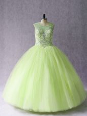 Stunning Sleeveless Beading Lace Up 15 Quinceanera Dress