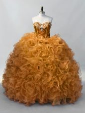 Discount Lace Up Quinceanera Dress Gold for Sweet 16 and Quinceanera with Sequins