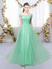 Sleeveless Lace Up Floor Length Lace Court Dresses for Sweet 16