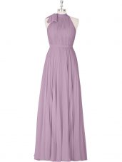 Floor Length A-line Sleeveless Purple Prom Dress Zipper