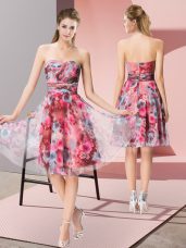 Best Selling Multi-color Sweetheart Zipper Pattern Homecoming Dress Sleeveless