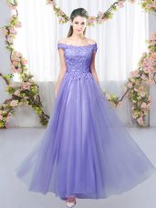 Noble Sleeveless Lace Lace Up Bridesmaid Dress