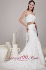 Elegant Wedding Dress Trumpet/Mermaid Strapless Court Train