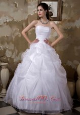 Wedding Ball Gown Pick-ups Bridal Gowns Ruched Bodice