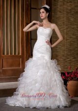 Fashionable Mermaid Sweetheart Wedding Dress Layered