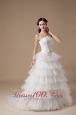 Layered Wedding Gown Beading Decorate Train Online
