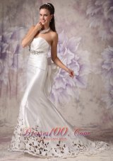 HSweetheart Print Flower Beading Wedding Gown