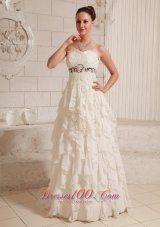 Lace and Chiffon Ruffled Pretty Bridal Dresses