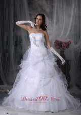 Gorgeous Strapless Taffeta and Organza Wedding Dress