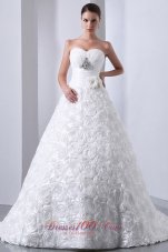 Gorgeous Rolling Flowers Bridal Dress For You