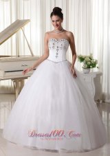 Sweetheart Organza Beaded Bridal Wedding Dress Ball Gown
