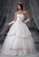 Ball Gown Wedding Dress With Lace Tulle Layers