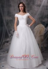 Customize Appliques Off The Shoulder Wedding Dress