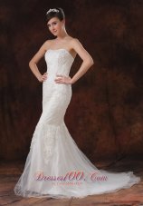 Mermaid Lace Sweep Train Bridal Wedding Dress