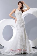Discount Mermaid Lace Wedding Gowns Court Train