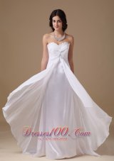 Ruched Sweetheart Chiffon Lace Wedding Dresses