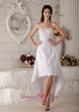 Unique A-line Princess Scoop Lace Belt Wedding Dress