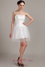 Sexy A-line Princess Strapless Beading Wedding Dress