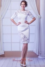 White Latest Embroidery Mother of the Bride Dress