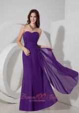 Medium Purple Column Sweetheart Prom Dress Ruching