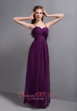 Grape Purple Ankle-length Bridesmaid Dress Flowers