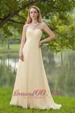 Champagne Empire Bridesmaid Maxi Dress Sweetheart Plus Size