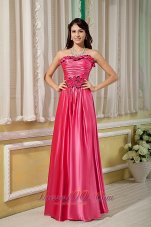 Hand Made Flowers Hot Pink Bridesmaid Gowns