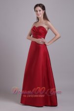 Wine Red Prom Formal Wears Sweetheart Gather 2015