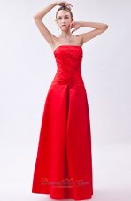 Beaded Bright Red Homecoming Dress in Wrapped Style
