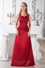Halter Wine Red Ruching Prom Formal Wears Wrapped