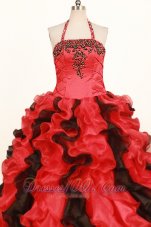 Plus Size Halter Pageant Dresses Ruffles for Sweet Fifteen