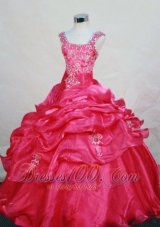 Appliques Straps Sweet 15 Birthday Pageant Dresses Ruffle